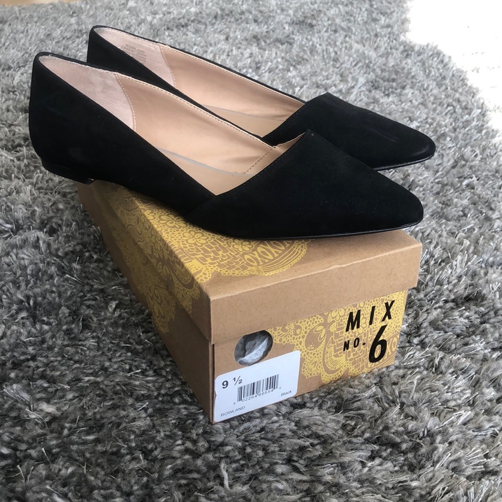 Black Suede Flats Sz 9.5